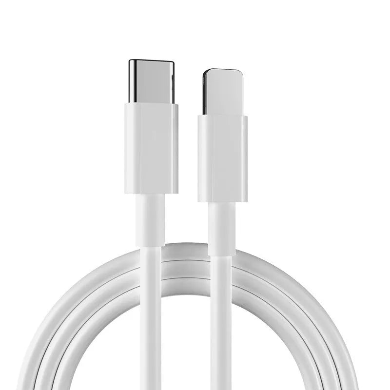 White 20W USB-C wall charger with cable for Apple iPhone and iPad fast charging