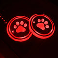 LED luminous acrylic water coaster 68mm diameter with five colour style options on a table