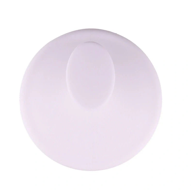 Black silicone scalp massager brush measuring 80mm wide with rounded bristle tips