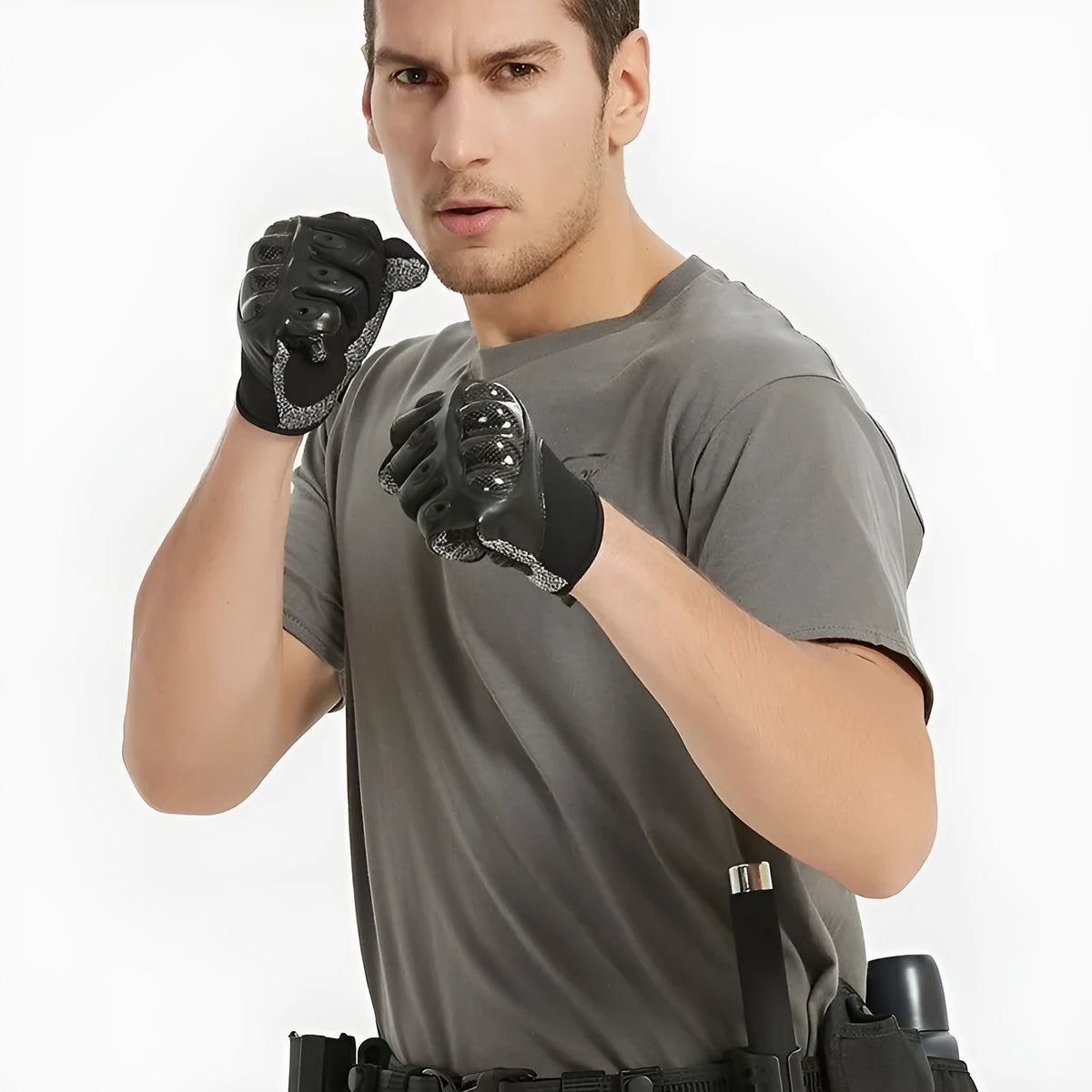 Tactical gloves full-finger or half-finger with carbon fibre stab-resistant and non-slip grip for outdoor mountaineering