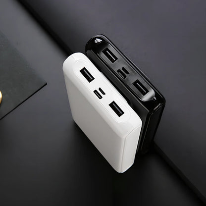 Black 18650 DIY charging bank case C9 model, 22mm x 76mm x 150mm with Type-C input and 5V 2A output for six batteries