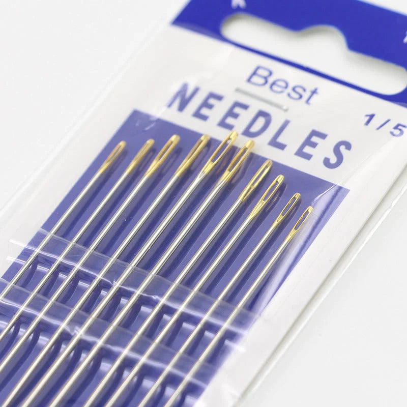 Large hole sewing gold tail needle for embroidery and sewing