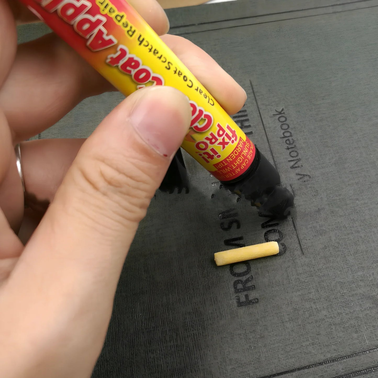 Transoceanic car touch-up pen in aluminium tube for scratch repair, clear resin filler, 12cm length