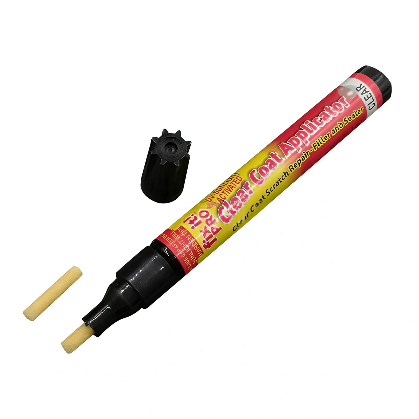 Transoceanic car touch-up pen in aluminium tube for scratch repair, clear resin filler, 12cm length