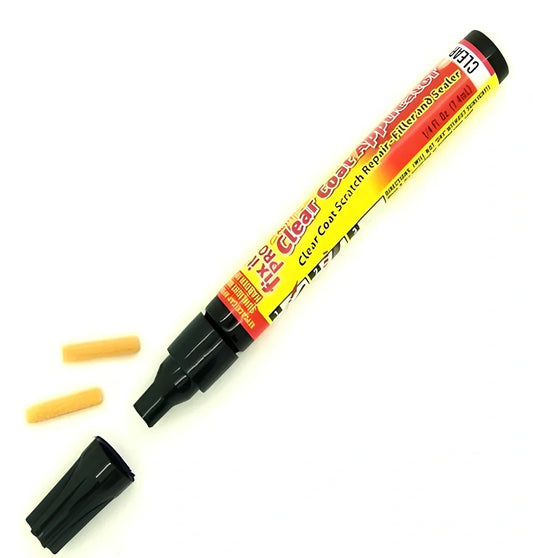 Transoceanic car touch-up pen in aluminium tube for scratch repair, clear resin filler, 12cm length