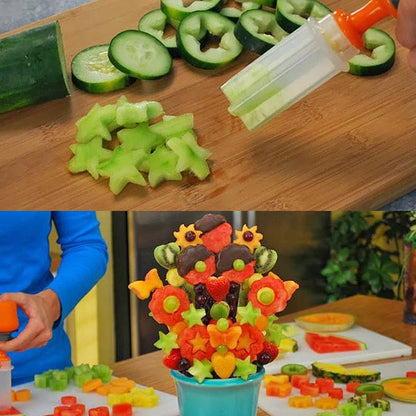 Fruit and Vegetable Carving Device for creative culinary presentations
