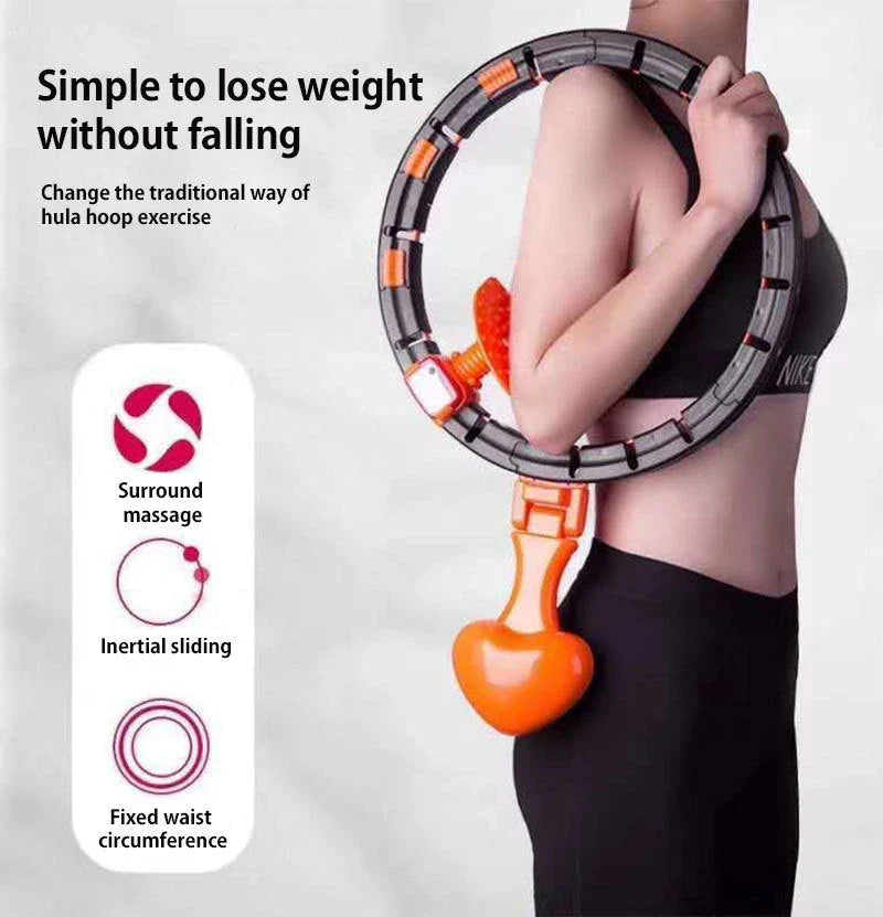 Smart, adjustable hoop for toning abs and slimming waist, designed for Kiwi fitness enthusiasts