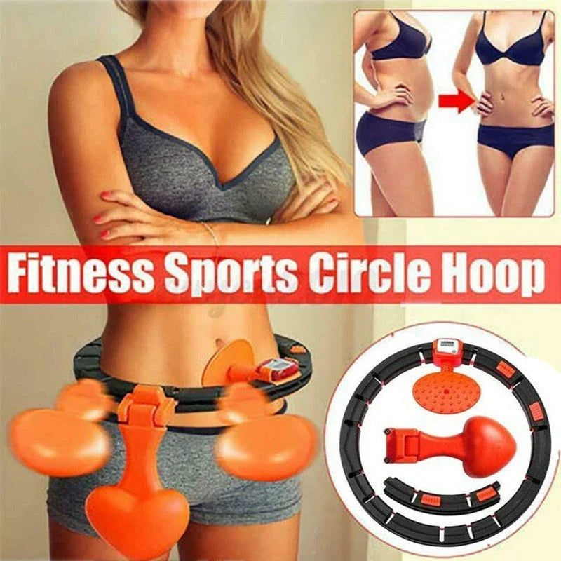 Smart, adjustable hoop for toning abs and slimming waist, designed for Kiwi fitness enthusiasts