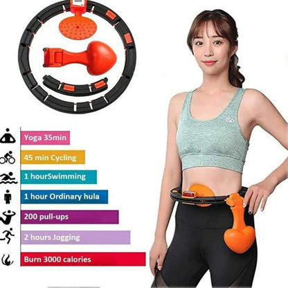 Smart, adjustable hoop for toning abs and slimming waist, designed for Kiwi fitness enthusiasts