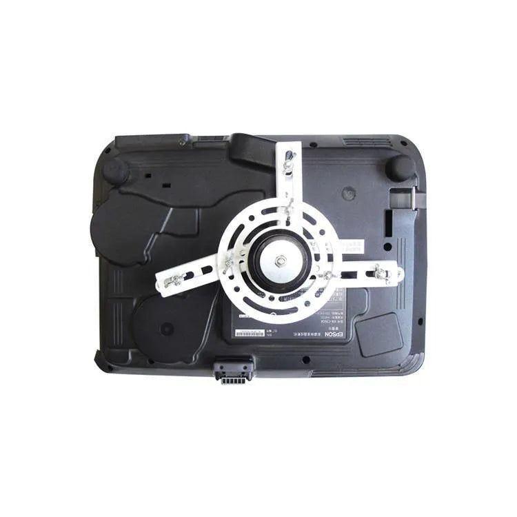 Motorised aluminium projector lifting hanger with steel base plate and wireless remote control.
