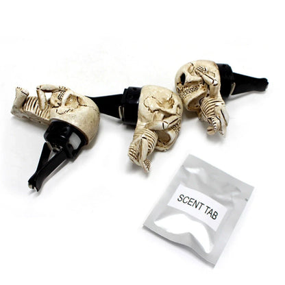 Skull car ornament with air freshener function, European-style cartoon design
