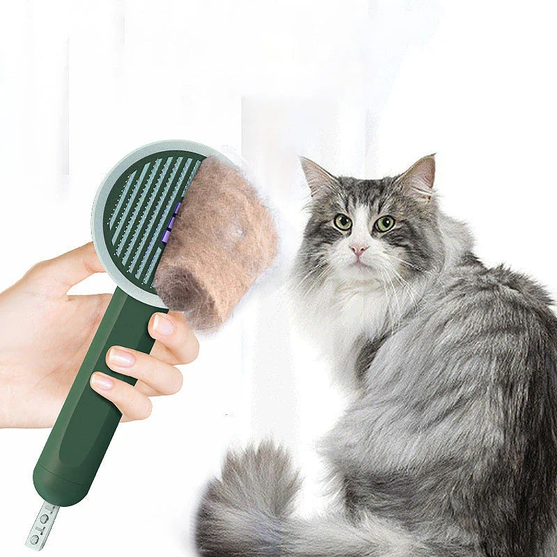 Hoopet 2-in-1 Grooming Comb with UV Sanitizer Wand - Effectively remove dirt, dander, and mites for a clean, healthy pet