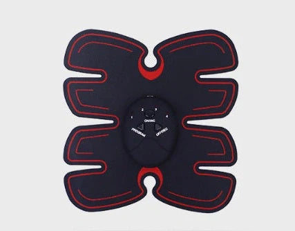Smart fitness home rechargeable muscle stimulator with 8 abdominal electrode pads and curved red line technology