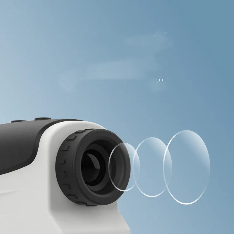 DKW model golf laser ranging telescope for outdoor distance measurement on the course.