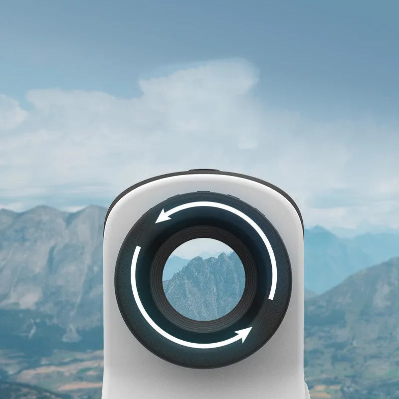 DKW model golf laser ranging telescope for outdoor distance measurement on the course.