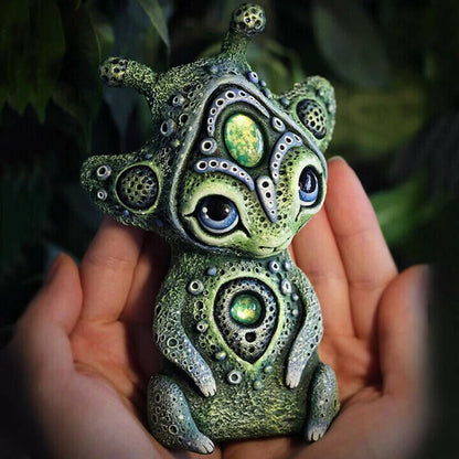 Handmade fantasy creatures resin garden ornament, unique decoration for home and garden
