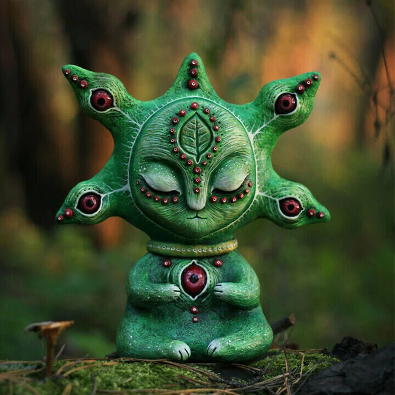 Handmade fantasy creatures resin garden ornament, unique decoration for home and garden