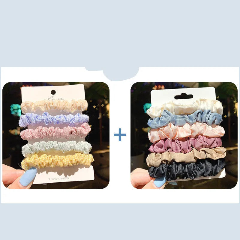 20-piece children's hair ring and hair rope set in autumn and macaron colours.