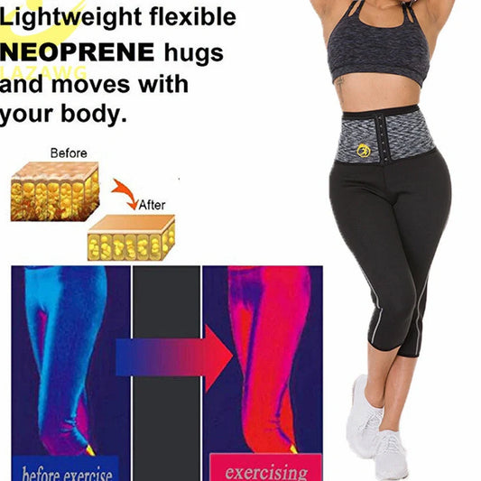 Women's black compression waist yoga pants with five-point length for fitness activities