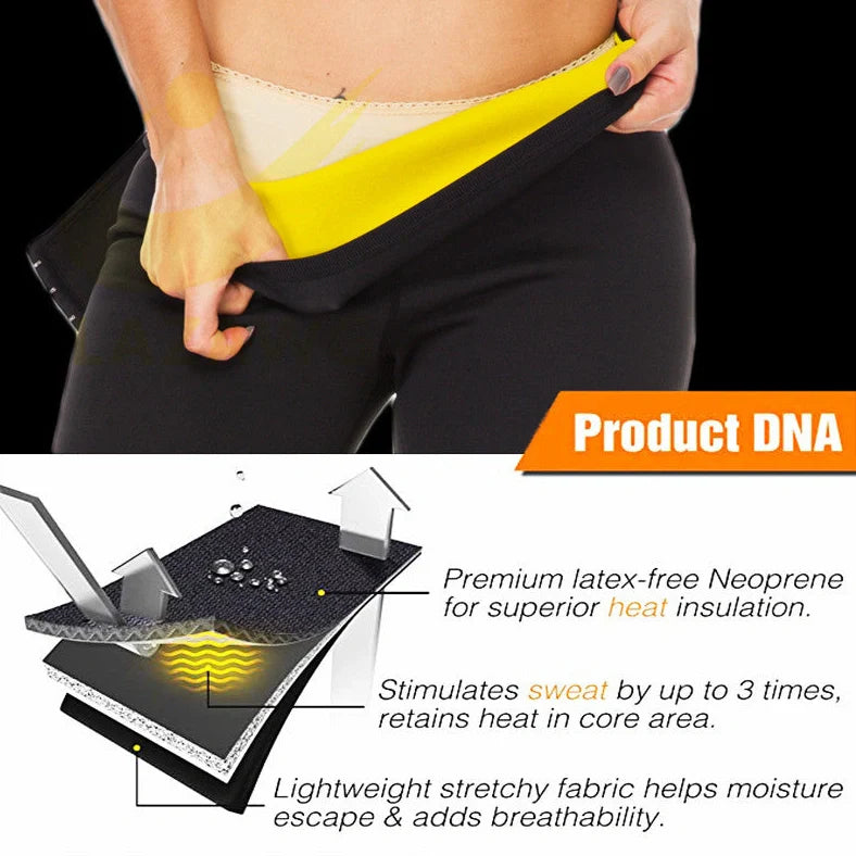 Women's compression waist fitness yoga pants with 90% acetate fibre Lycra fabric providing targeted muscle support and moisture-wicking performance for active wear