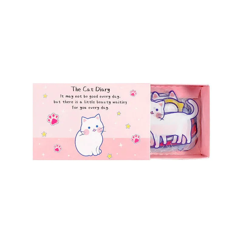 Korean INS wind box stationery stickers showing four character designs including Spring Outing Bear and Butter Rabbit