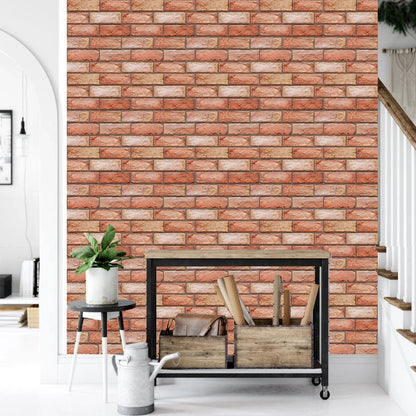 Waterproof brick wallpaper sticker for kitchen and bathroom decor