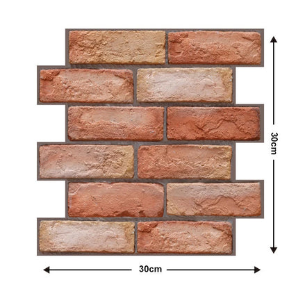 Waterproof brick wallpaper sticker for kitchen and bathroom decor