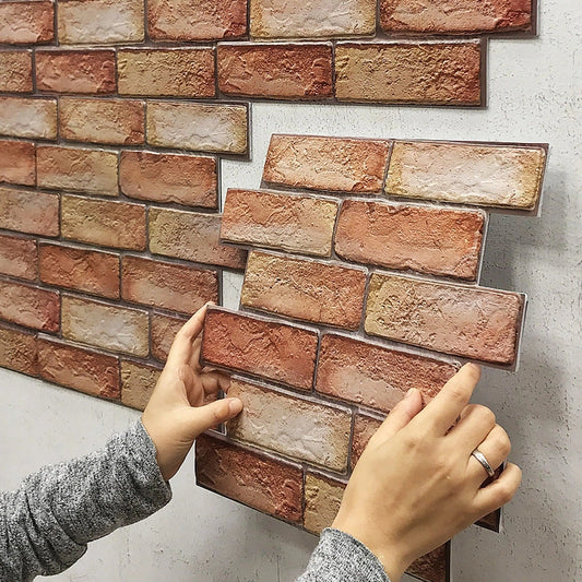 Waterproof brick wallpaper sticker for kitchen and bathroom decor