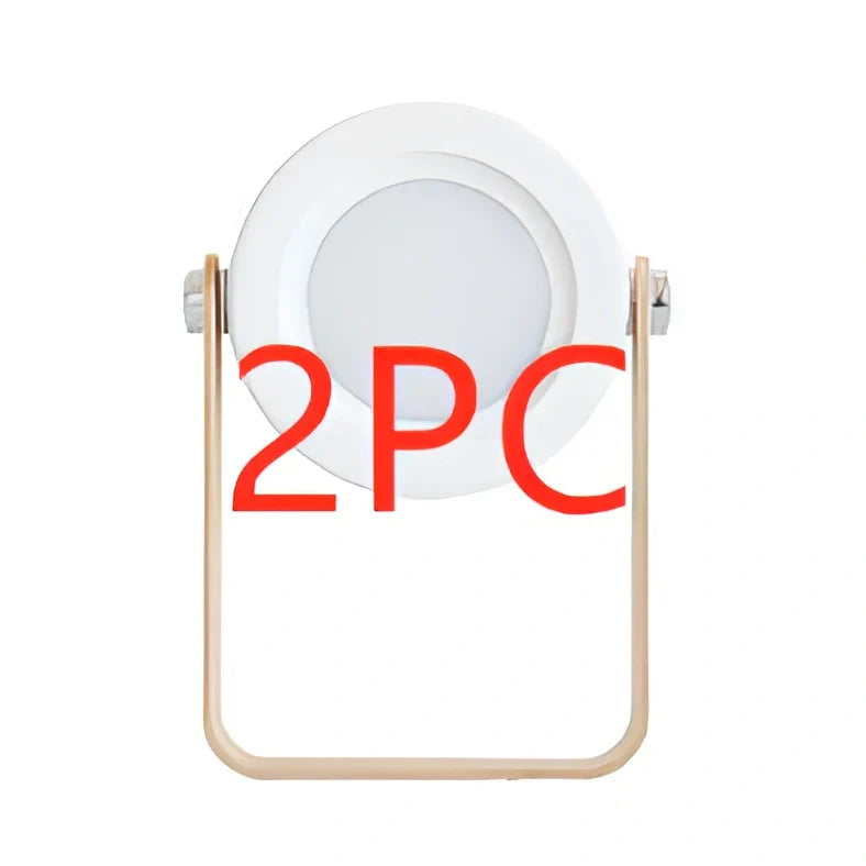 USB rechargeable lantern night light with touch dimming and 360-degree rotation in white finish