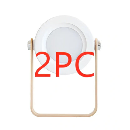 USB rechargeable lantern night light with touch dimming and 360-degree rotation in white finish