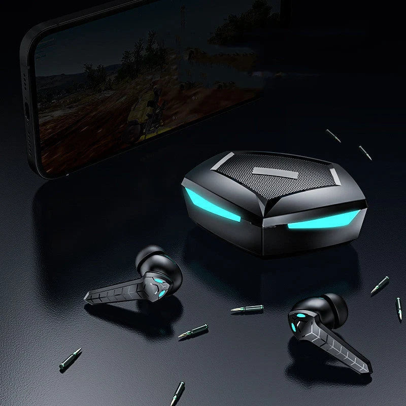 TWS Gaming Headset with Zero Delay and Bluetooth 5.1 in Black and White