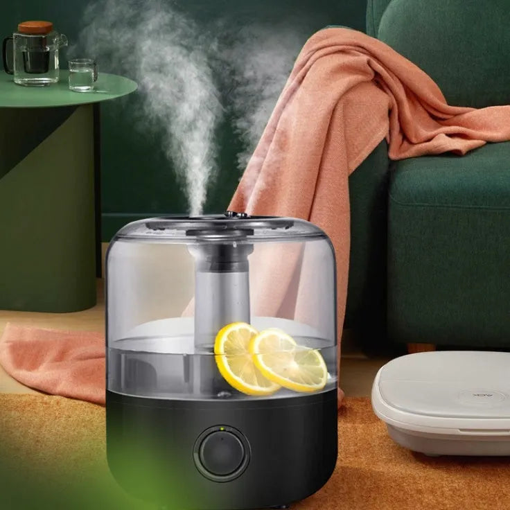 White or black 3-litre ultrasonic cool mist humidifier and aromatherapy diffuser for bedrooms.
