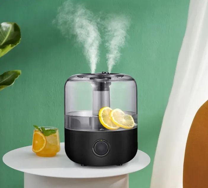 White or black 3-litre ultrasonic cool mist humidifier and aromatherapy diffuser for bedrooms.
