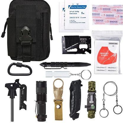 Amazon's 17.5×12×6cm multi-function survival tool with SOS features for camping