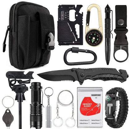 Amazon's 17.5×12×6cm multi-function survival tool with SOS features for camping