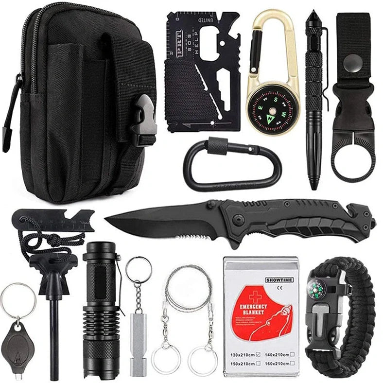 Amazon's 17.5×12×6cm multi-function survival tool with SOS features for camping