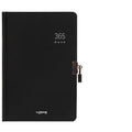 A5 hardcover locked diary notebook showing beige camel and ya black colour options