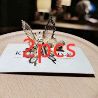 Mori Girl's Moving Butterfly Hairpin Headdress in silver and golden finishes