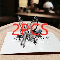 Mori Girl's Moving Butterfly Hairpin Headdress in silver and golden finishes