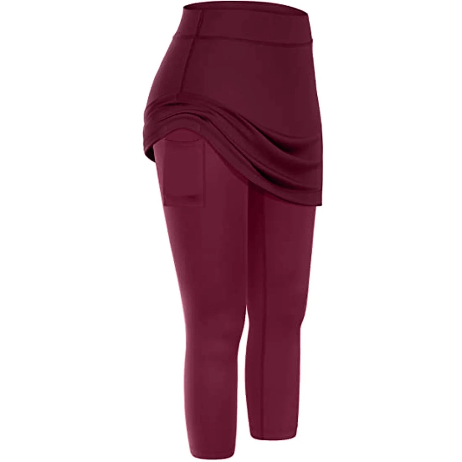 Women's tennis skirted leggings with side pocket in various colours