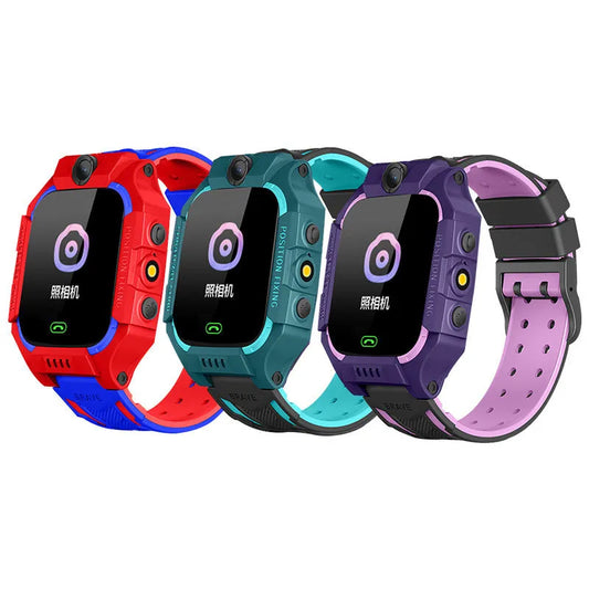 Z6 Q19 children's smart watch with 1.44-inch touch screen in green, purple, or red colour options