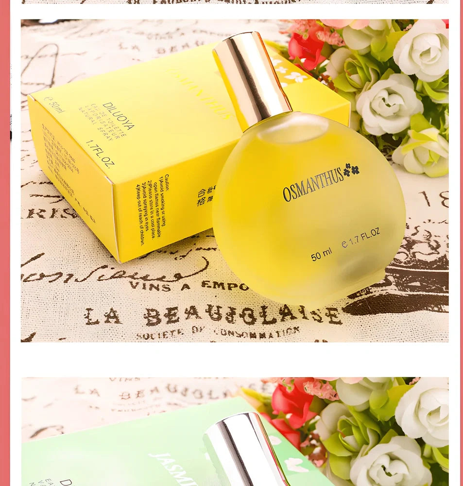 Women's floral perfume set with 50ml jasmine, rose, osmanthus, lily, lavender bottles light 3-7% scents