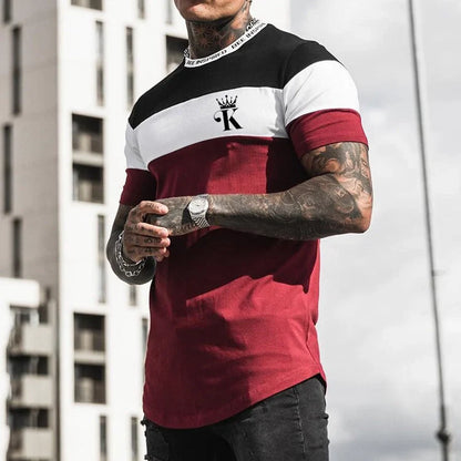 Casual round neck short sleeve digital printing tee in various colours