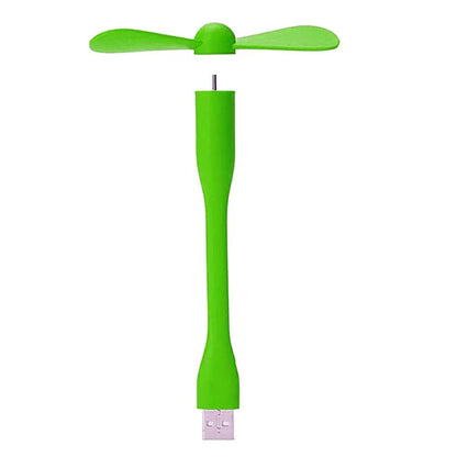 Mini USB fan with bendable bamboo dragonfly design in various colors