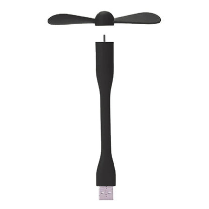 Mini USB fan with bendable bamboo dragonfly design in various colors