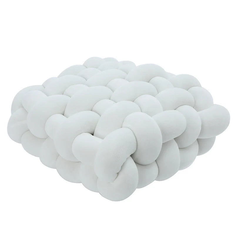 Creative Home Woven Square Plush Cushion in various colours for home decor