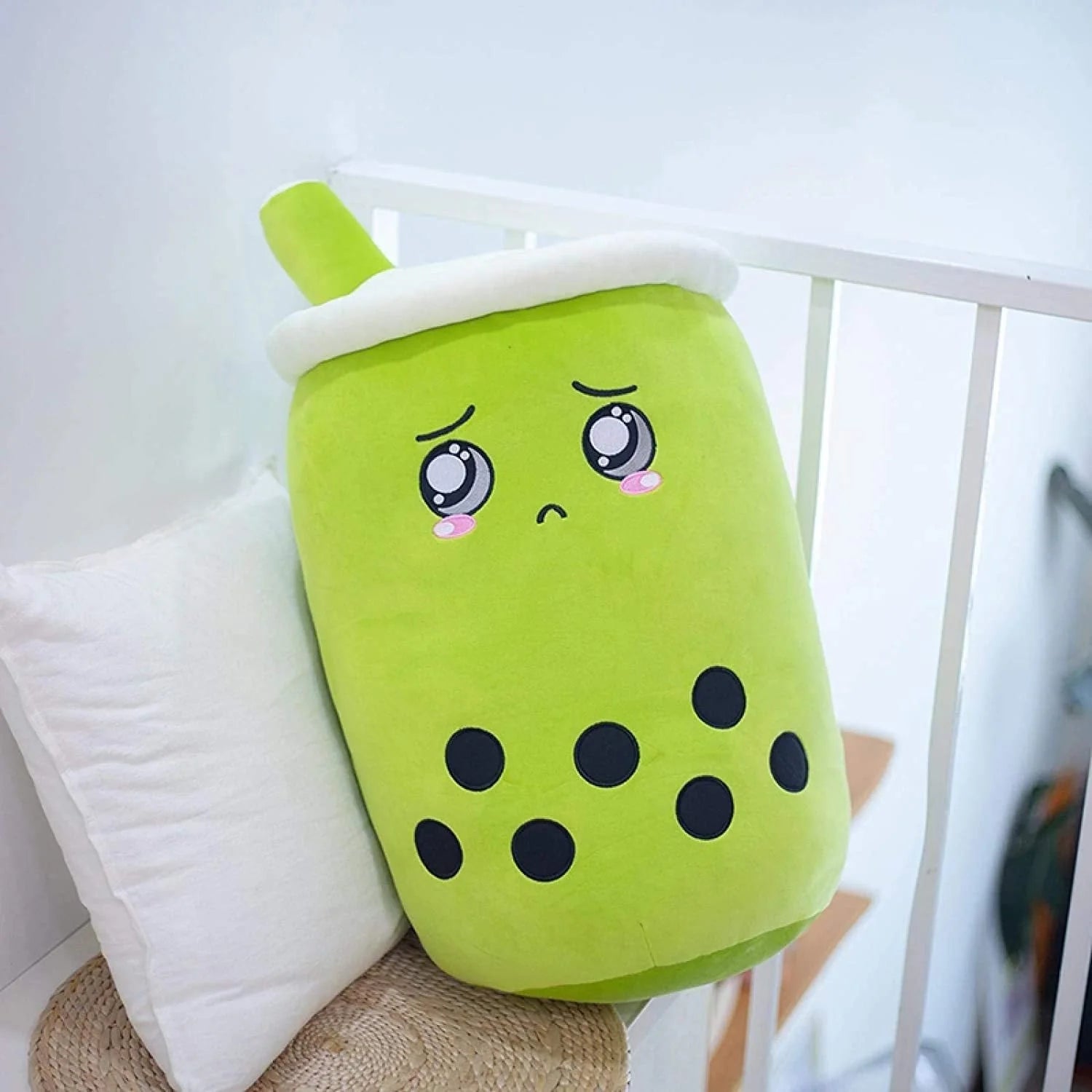 Strawberry Milk Tea Plush Boba Cup Toy in various colours and sizes