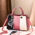 European fashion big shoulder handbag in PU leather with soft handles and open outer pocket