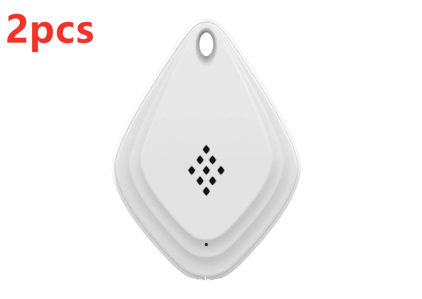 Ultrasonic mosquito repeller in black and white, compact design with USB charging port