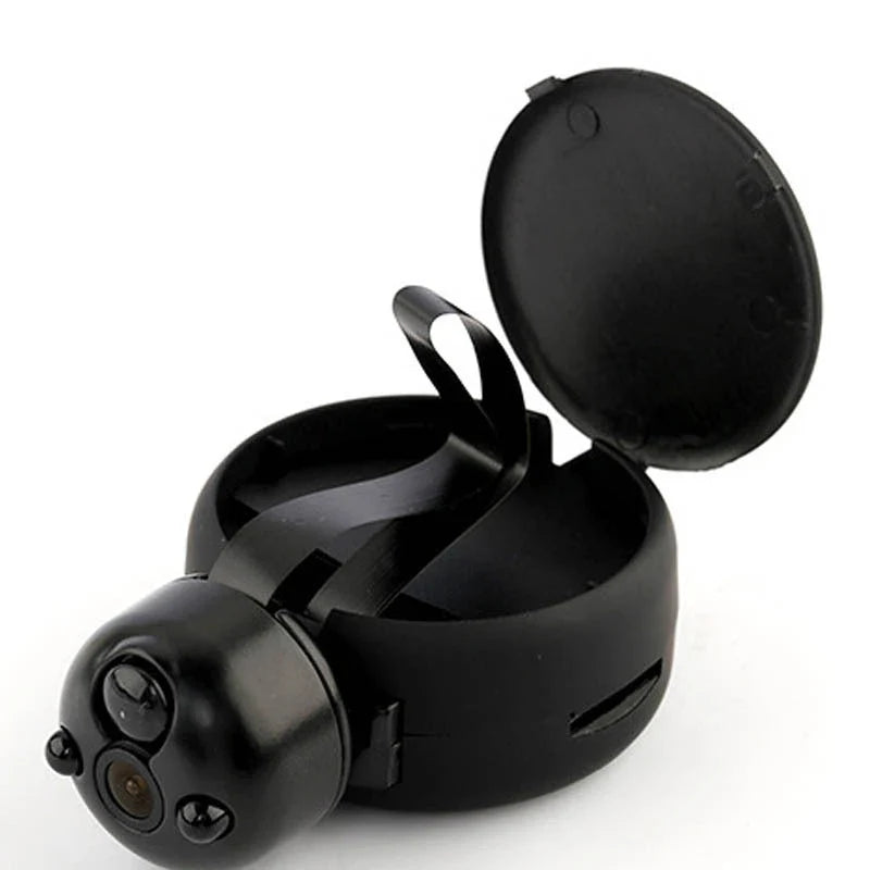 Compact hidden wireless security camera with motion detection and night vision capabilities for home and office surveillance